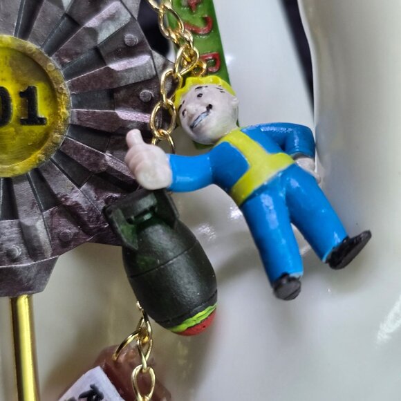 Handmade Fallout Vault 101 Inspired Hair Stick Multiple Charms 7.5" Geek-Chic - Picture 4 of 10